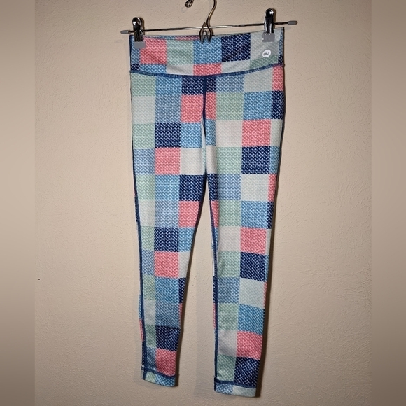 Vineyard Vines Girls Patchwork Performance Leggings Pants - Picture 1 of 6